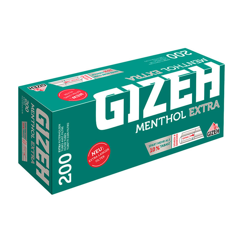 GIZEH Menthol Extra Hülsen 200 Stück Packung -  - Dein Sh, 1,70  €