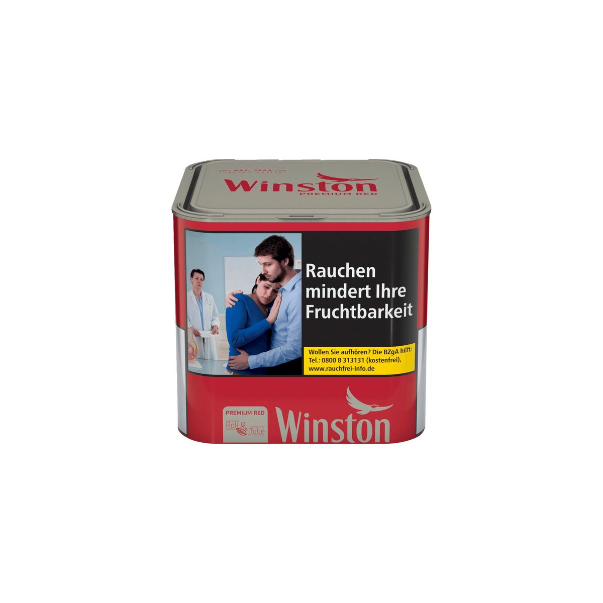XXL Tabakdose 5x122g Fargo Rot / Red XXL Stopf-Dose – 5x 122g Feinschnitt- Tabak Für Selbstgedrehte Fargo Rot Tabak