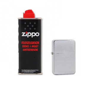 Zippo Benzin 125ml + Benzinfeuerzeug Chrom...