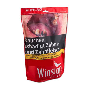 WINSTON Volumen Tobacco Red Zip Bag-XXXL Nachfüllpack