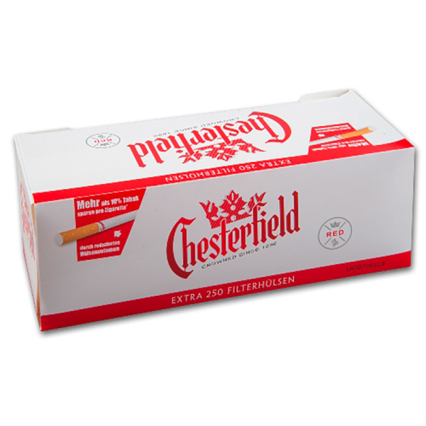Chesterfield Extra Hülsen 250 Stück Packung