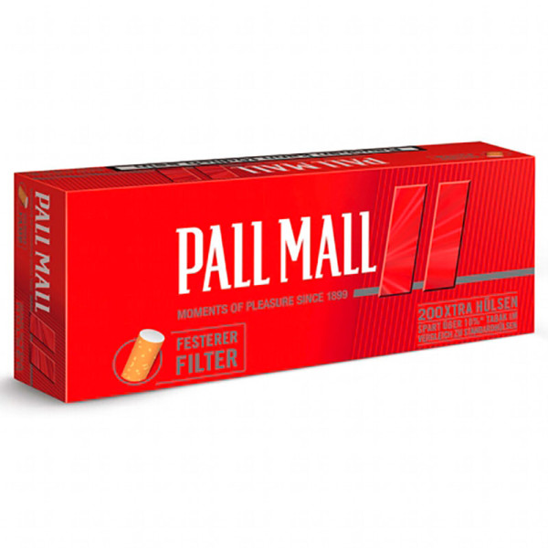 PALL MALL Red Xtra Hülsen 200 Stück Packung