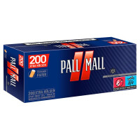 Red Xtra Hülsen Pall Mall Allround Volumentabak Mega Box | 2x 125g (250g) | Inkl. & Zubehör Pall Mall Tabak Set
