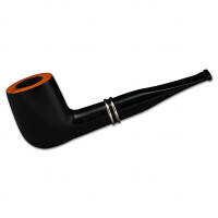 Pfeife CAPITELLO Billard schwarz 2 Alu R gallery
