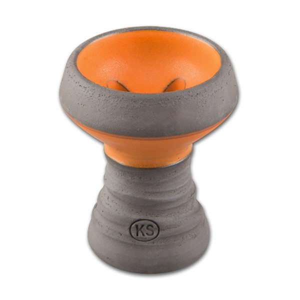 Wasserpfeifen Ersatzkopf KS Apps grau / orange Ø 7,5 cm