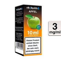 NIKOLIQUIDS Apfel 3mg 50PG/50VG 1