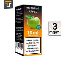 NIKOLIQUIDS Apfel 3mg 50PG/50VG 3