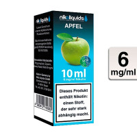 NIKOLIQUIDS Apfel 6mg 50PG/50VG 1