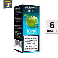 NIKOLIQUIDS Apfel 6mg 50PG/50VG 2