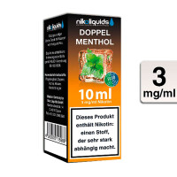 NIKOLIQUIDS Doppel Menthol 3mg 50PG/50VG 1