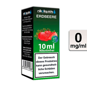 NIKOLIQUIDS Erdbeere 0mg 50PG/50VG