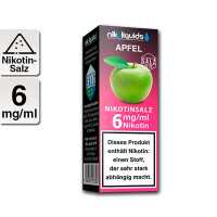 NIKOLIQUIDS Apfel 6mg Nikotinsalz