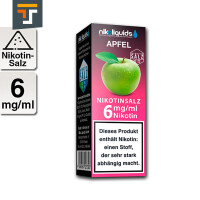 NIKOLIQUIDS Apfel 6mg Nikotinsalz 3
