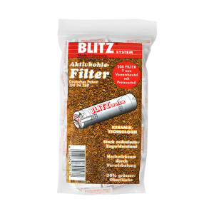 Pfeifenfilter BLITZ Kohle 9mm 200er