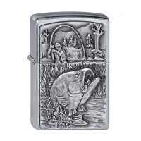 ZIPPO chrom gebürstet Bass Fishing  gallery