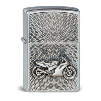 ZIPPO chrom gebürstet Motorrad Embl gallery