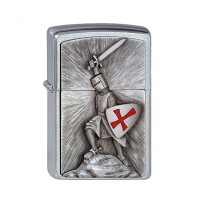 ZIPPO chrom gebürstet Templer Victo gallery