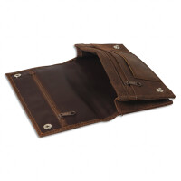 Feinschnitt-Tasche Leder antik 17 x 8,5  gallery