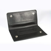 Feinschnitt-Tasche LEA Leder Nappa schwarz 15 x 9,5cm 2