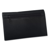 Feinschnitt-Tasche Leder schwarz mit Kau gallery