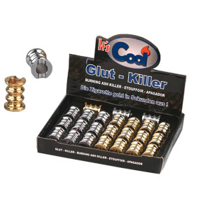 3x Metall Zigaretten Glut-Killer Aschenbecher Gluttöter gold