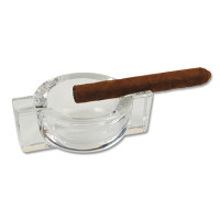 Cigarrenascher Glas mit 2 Ablagen 12,5 x gallery