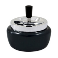 Schleuderascher Metall chrom/anthrazit bauchig 13 cm...