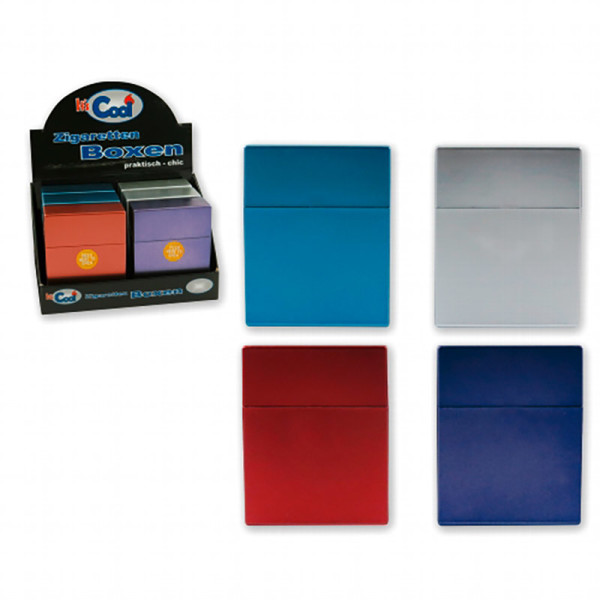 3 x Zigarettenbox XXL für Big Box für 30 Zigaretten Etui Kunststoff MAXI  PACK Zigarettendosen (hellblau + dunkelblau + silber) : : Fashion