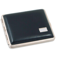 Zigarettenetui Leder 18er King Size schwarz Gravurfeld...