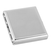 Zigarettenetui Metall 18er chrom/satiniert mit Clip