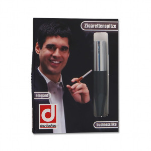 Zigarettenspitze DENICOTEA Standard silber/schwarz