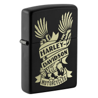 ZIPPO schw matt Harley Davidso gallery