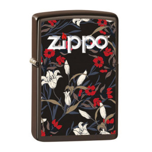 ZIPPO braun matt Zippo Floral