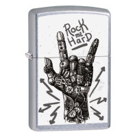 ZIPPO Street chr Rock Hand Des