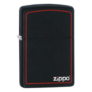 ZIPPO schw matt Zippo Logo Bor