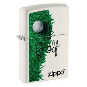 ZIPPO wei&szlig; matt Golf Design