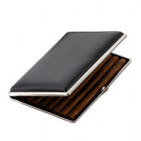 Cigarrenetui 5er Kunstleder schwarz 13cm gallery