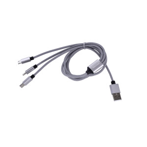 EZLZ USB Ladekabel 3in1 grau