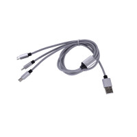 EZLZ USB Ladekabel 3in1 grau gallery