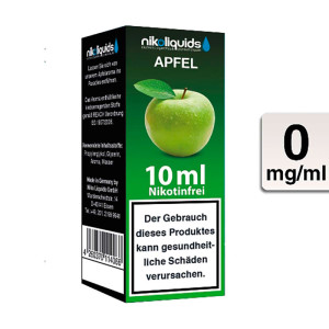E-Liquid NIKOLIQUIDS Apfel 0 mg