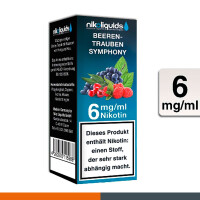 NIKOLIQUIDS Beeren Trauben Symphony 6mg 50PG/50VG 2