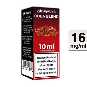 E-Liquid NIKOLIQUIDS Cuba Blend 16 mg
