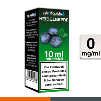 NIKOLIQUIDS HEIDELBEERE 0mg 2