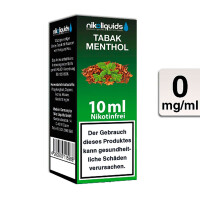 NIKOLIQUIDS Tabak Menthol 0mg