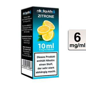 E-Liquid NIKOLIQUIDS Zitrone 6 mg